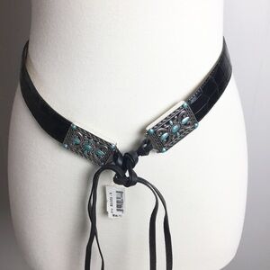 Vintage Brighton Fringe Leather Belt New Size S